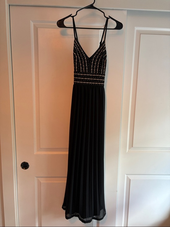Lulus Dresses & Skirts - Lulu's Black Beaded V-Neck Prom Gown